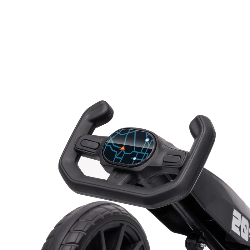 AIYAPLAY Elektrische skelter voor kinderen 12V met 2 motoren, verstelbare zit, soft start, EVA-wielen en LED-koplampen