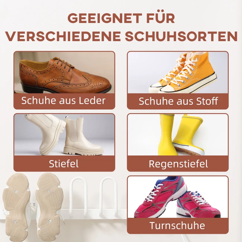 HOMCOM 60 W elektrische schoenendroger voor 3 paar schoenen, huishoudelijk aan de muur(m-5)