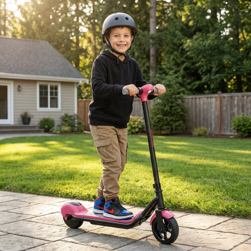 SPORTNOW Electric Scooter for Kids, with LED Display, Pink