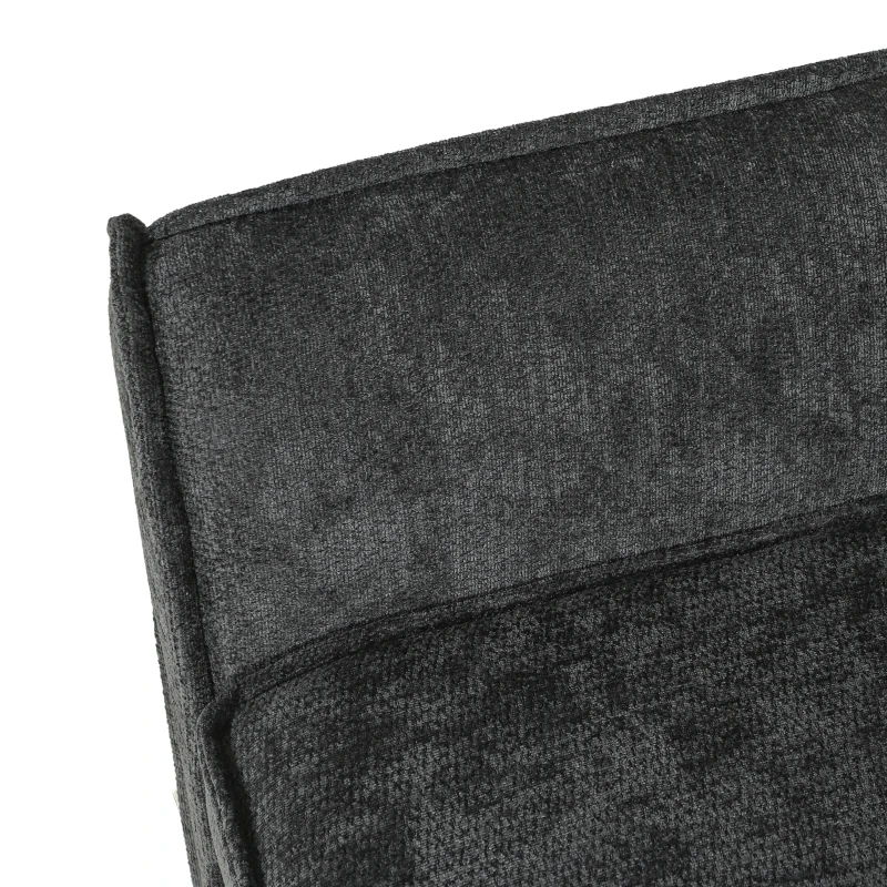 HOMCOM 2 Seater Sofa Bed, 4-in-1 L-Shaped Convertible Pull-Out Sleeper Sofa with Adjustable Backrest and Side Pockets, Black