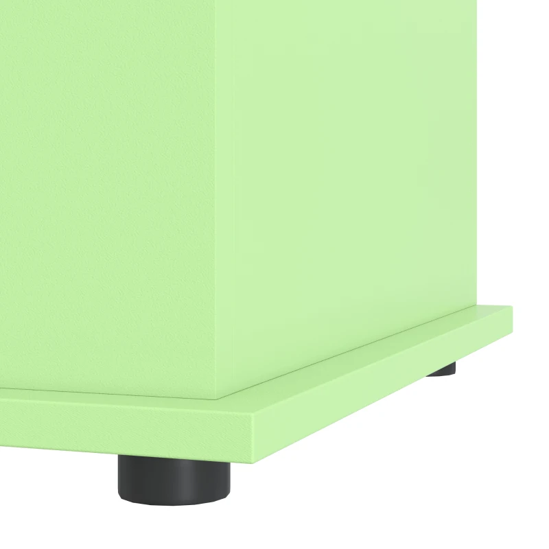HOMCOM 114L Large Storage Chest, Green Bench Trunk with Safety Hinge for Bedroom, Living Room & Entryway