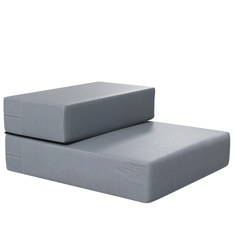 PawHut Escalier coussin 2 en 1 pour chien animaux déhoussable revêtement revêtement synthétique gris foncé
