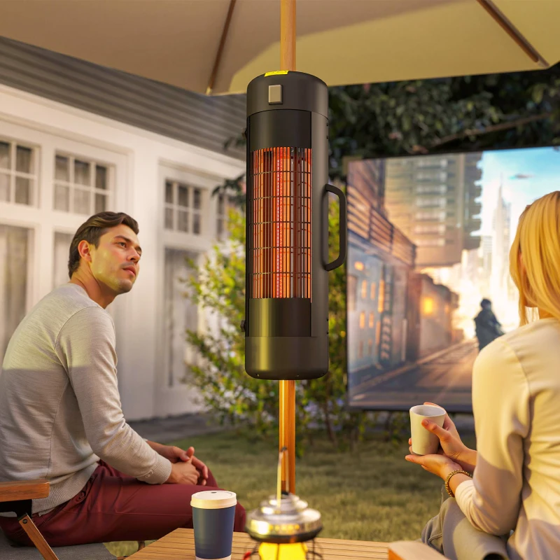 Outsunny Patio Parasol Heater, Electric Umbrella Mounted Heater for 25-70 mm Poles