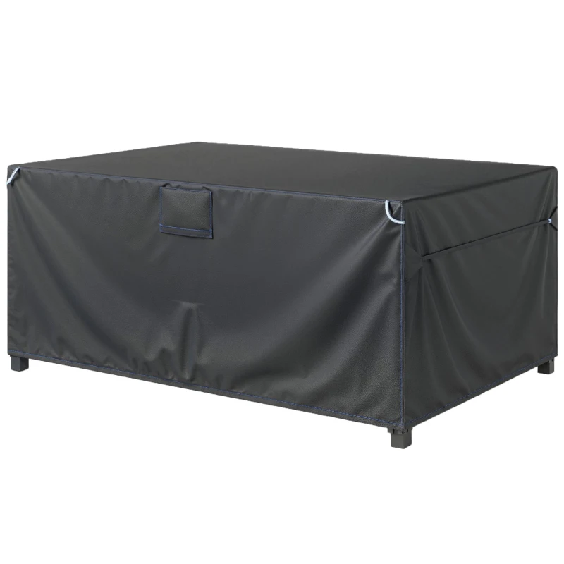 Outsunny Schutzhülle für Gartenmöbel Winterfest Wasserdicht Winddicht Anti-UV Abdeckplane 420D Oxford Gewebe 180x120x74cm Schwarz