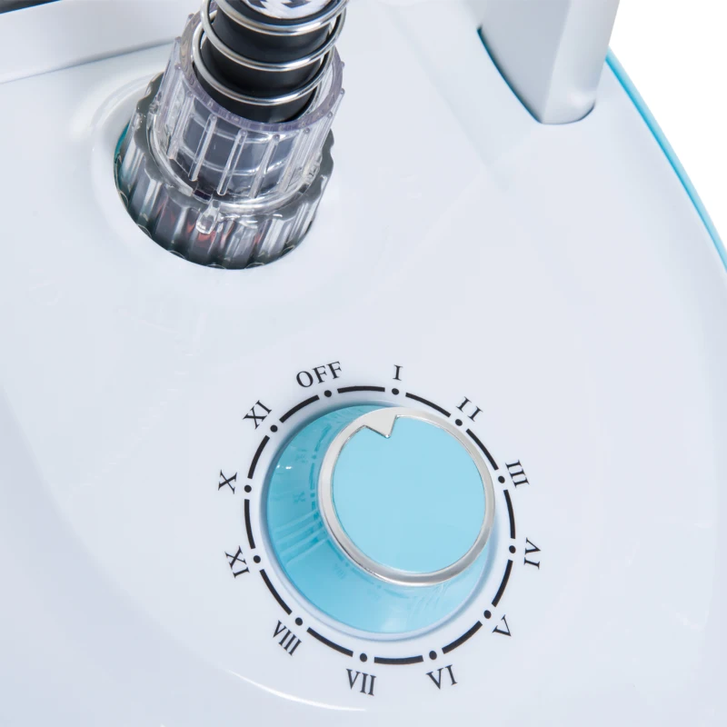 HOMCOM kledingstomer stoomborstel 1800 W stoomstrijkijzer verticaal stoomstation 2 l blauw