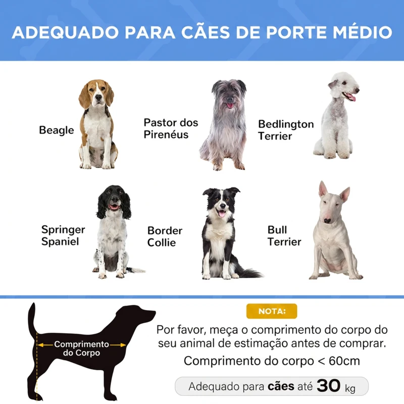 PawHut Cama Elevada para Cães com Tecido Oxford e Estrutura de Metal para Interior e Exterior 92x76x18 cm Azul
