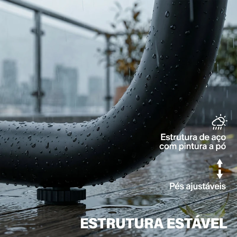 Outsunny Conjunto de Jardim de 4 Peças Móveis de Exterior com 2 Sofás de 2 Lugares 2 Mesas de Vidro Almofadas Capas Removíveis Preto e Bege