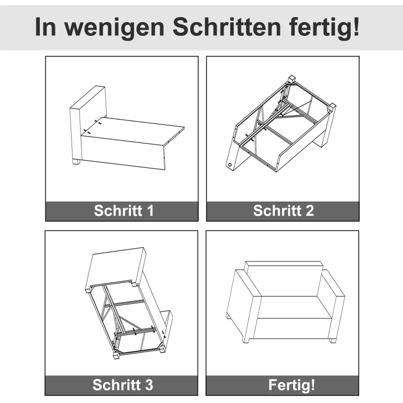 Outsunny Poly-rotan bank met kussens 2-zits loungebank tuin metaal polyester grijs
