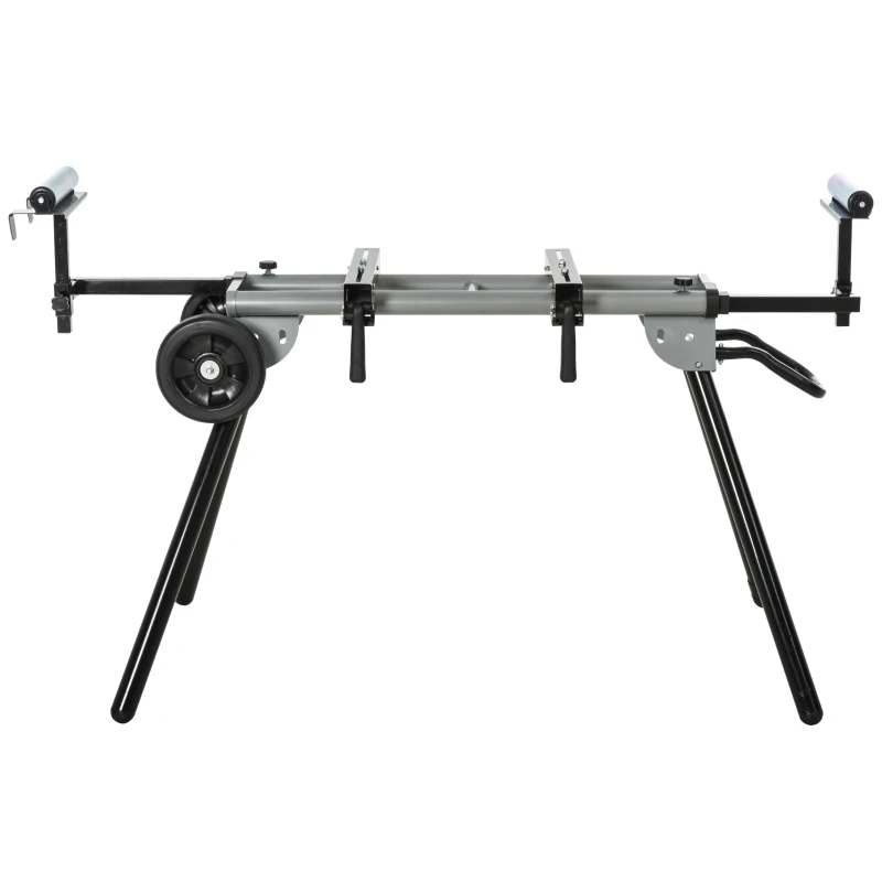DURHAND Soporte Universal para Sierra Ingletadora Plegable con Distancia de Trabajo Ajustable Fácil de Transportar y Almacenar 123,5-245x73x96 cm Negro