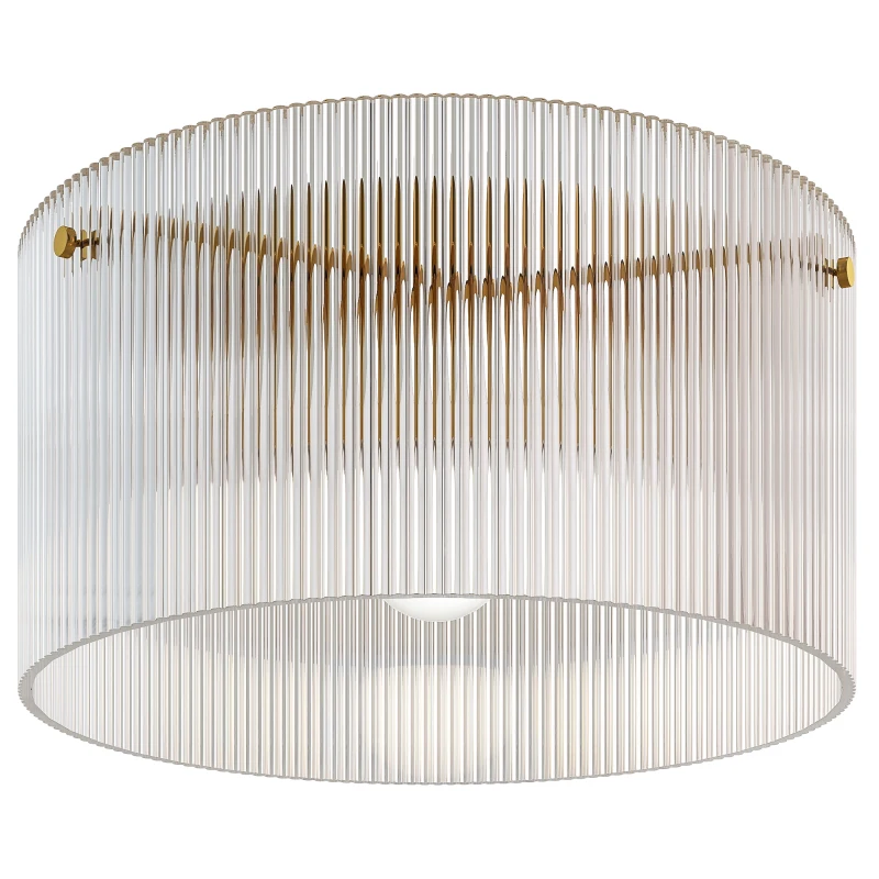 HOMCOM Plafonnier LED 40W base E27 moderne pour salon, couloir, salle à manger, cuisine, transparent