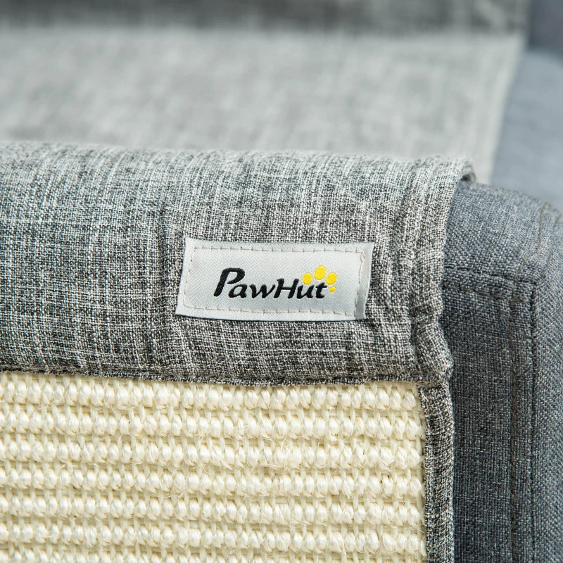 PawHut Tapis griffoir Chat Tapis à gratter en sisal Protection canapé Meuble Sol Lot de 2 pcs 130 x 45 cm Gris