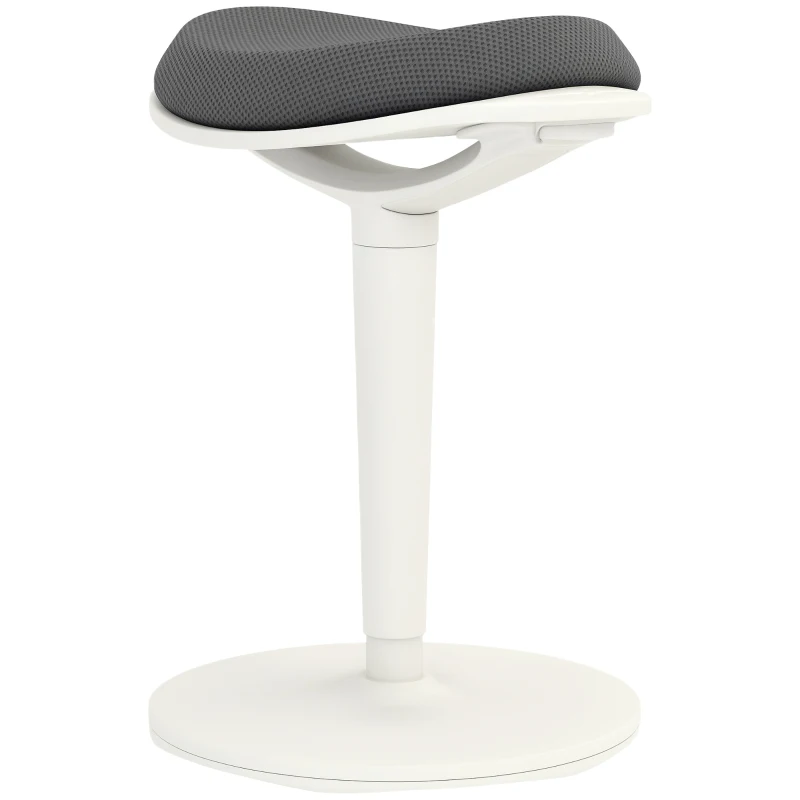 HOMCOM Wipkruk, Ergonomisch, Hoogte Verstelbaar, Tot 120 kg, 42,5x35,5x56,5-71,5cm, Grijs