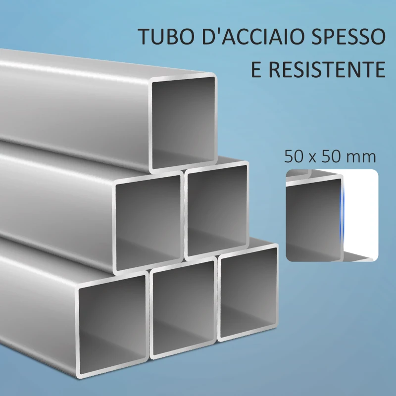HOMCOM Supporto per Bilanciere Multifunzione in Acciaio, Altezza e Larghezza Regolabile, 123-170x103x111-161cm