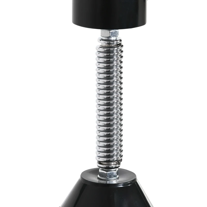 HOMCOM Punching Ball de Boxe Montado na Parede Altura Ajustável com Barra Giratória e Inflador 79x72x20cm Preto e Vermelho