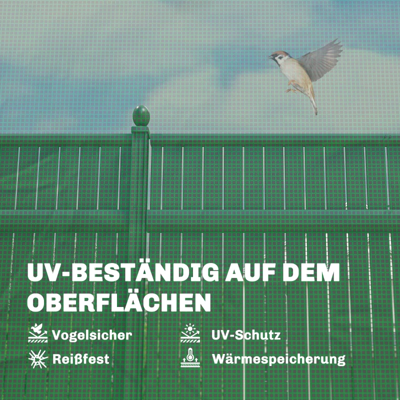 Outsunny Pop-up kas ca. 200x300x270 cm Opvouwbare foliekas met zadeldak en ritsdeuren en -ramen
