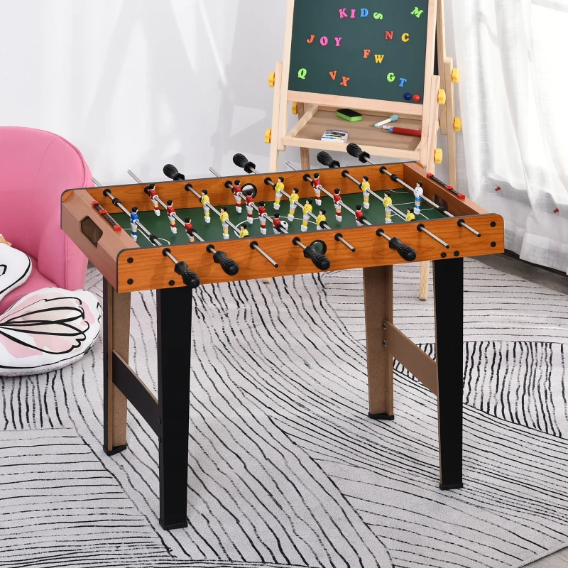 HOMCOM Futbolín para Niños de Madera Juego de Mesa de Fútbol con 22 Jugadores 2 Marcadores 22 Jugadores 84,5x40x61,2 cm Madera