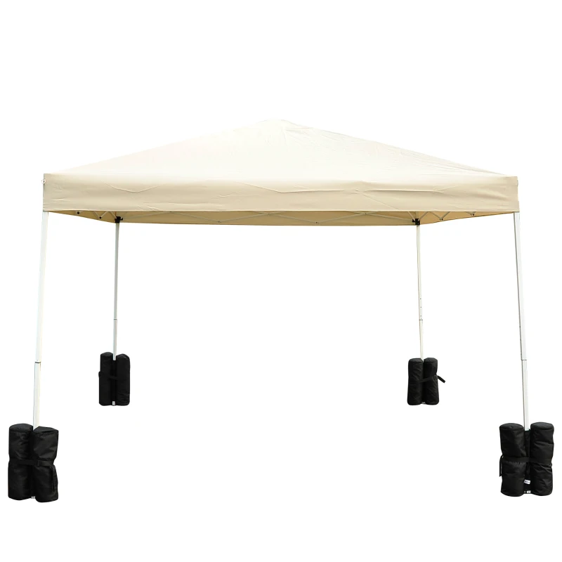 Outsunny Lot 4 sacs de lestage de fixation pour tonnelle parasol pavillon, poids de lestage de pavillon, volume max. 15 kg, noir