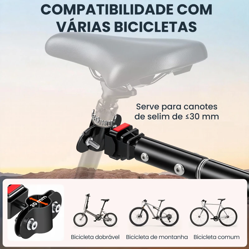 HOMCOM Reboque de Bicicleta 40 kg com Cobertura de Tecido Oxford Refletores e Estrutura de Aço 144x59x80 cm Azul