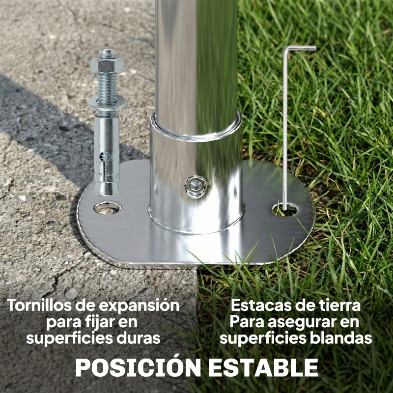 Outsunny Garaje Exterior para Coche 3x6 m Impermeable de PE Resistente Marco de Acero Galvanizado Altura Ajustable Blanco