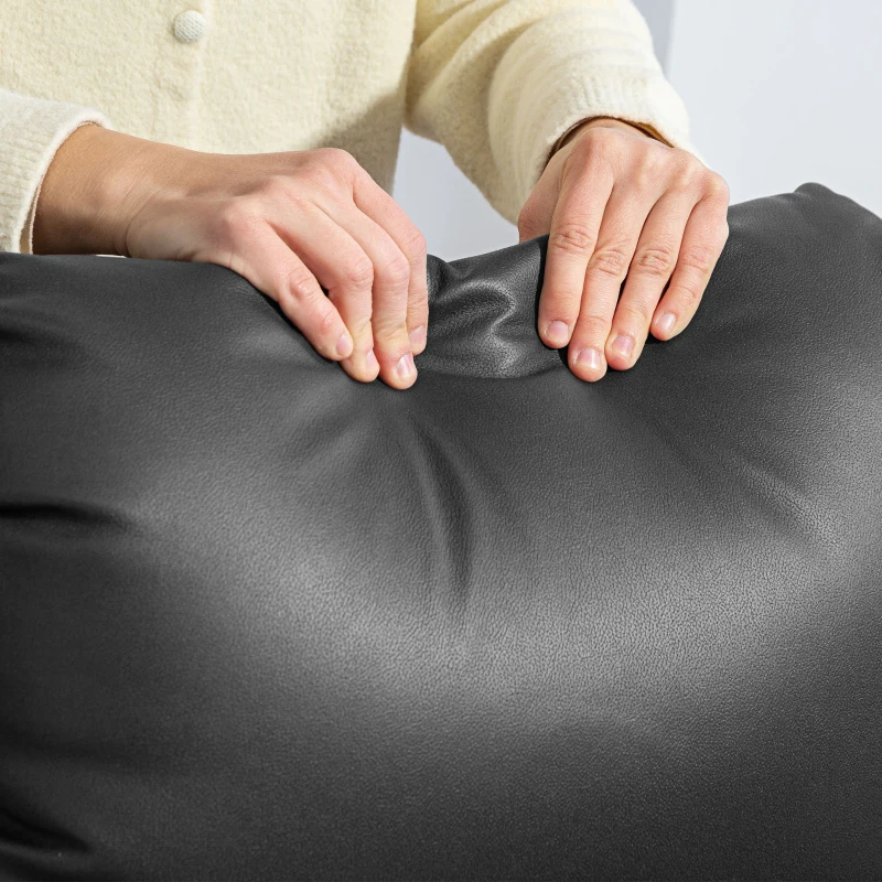 HOMCOM Massagesessel Relaxsessel Liegesessel, 1 Klapptisch, 1 Fußstütze; 77 cm x 93 cm x 105 cm, Schwarz(m-9)
