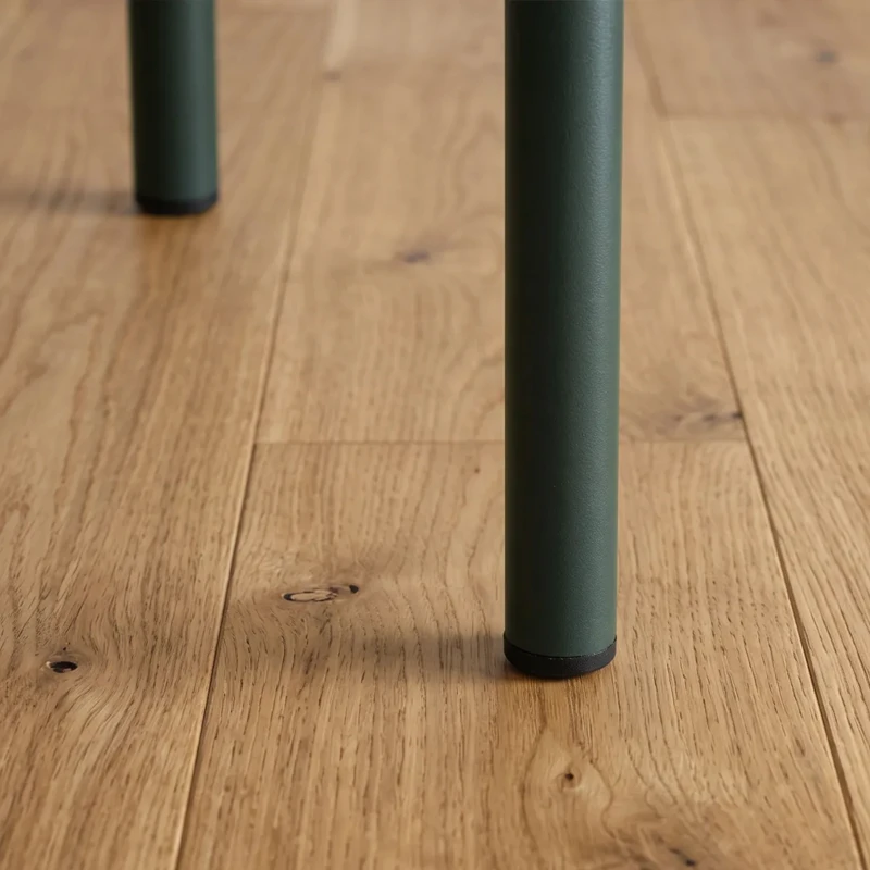 HOMCOM Lot de 4 Tabourets Empilables Ronds avec Assise Rembourrée, sans Dossier, Gain de Place, 45 x 45 x 47,5 cm, Vert Foncé