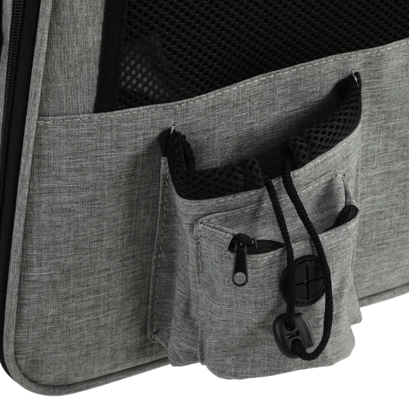 PawHut Dog Carrier Backpack Expandable, Breathable Pet Carrier Bag for Small Puppy Cat with Reflective Strip for Travel Hiking