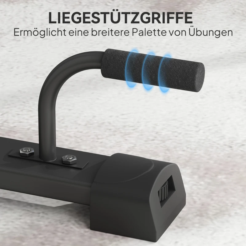 SPORTNOW Dipstation, push-up rek, 93-117 cm hoogteverstelbaar, 540 kg draagvermogen, full-body training, zwart