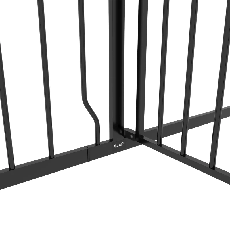 PawHut Huisdier Afsluithek, Klemmontage, Verstelbare Lengte, Staal/ABS, 75-115 x 76cm, Zwart