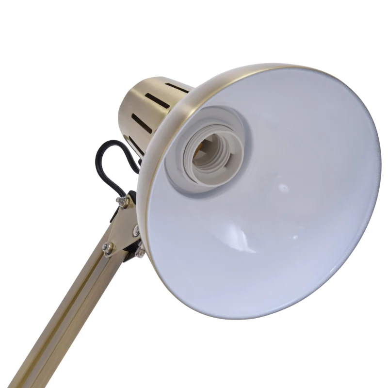 HOMCOM Lampadaire orientable design éclairage directionnel hauteur et angle réglable dim. 65L x 28l x 149-169H cm métal coloris laiton