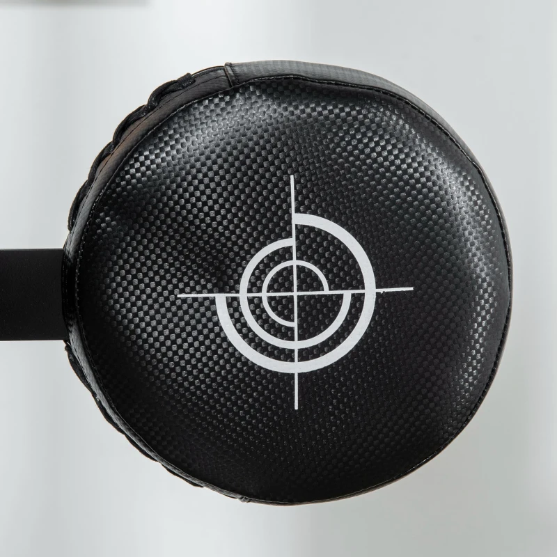 SPORTNOW Verstelbare Punchingball, 360° Draaibaar, Incl. Bokszwachtels, Zwart, 80,5 x 48 x 163-205 cm(m-9)