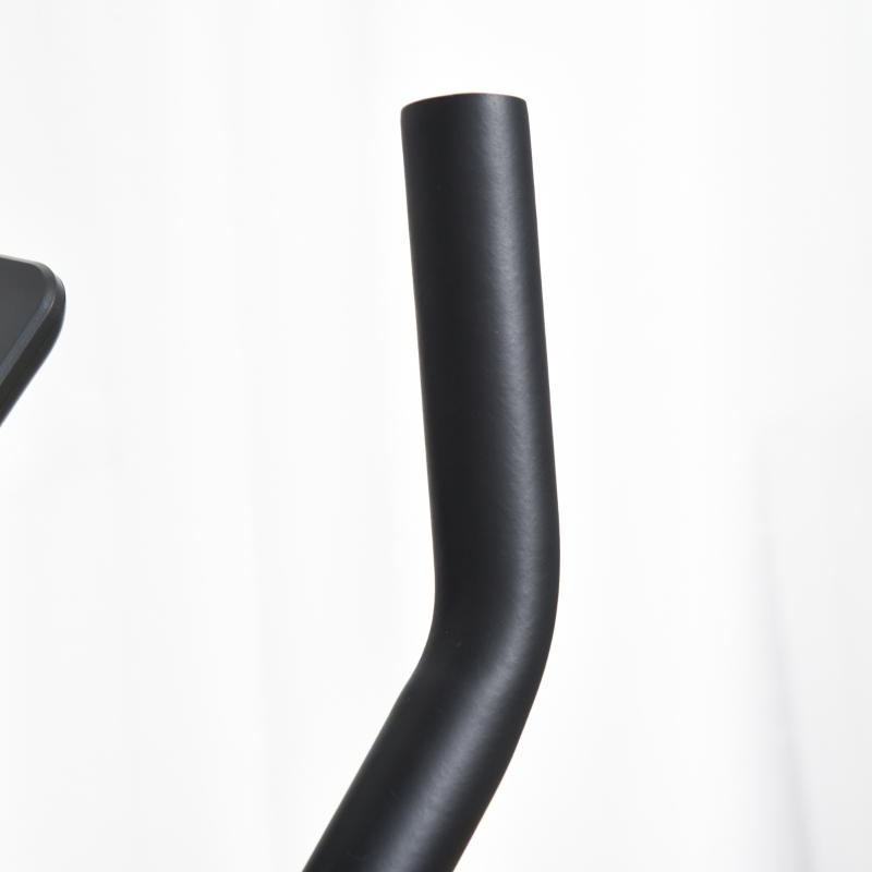 HOMCOM Vélo d'appartement magnetique pliable vélo de Fitness vélo d'intérieur selle réglable dossier guidon écran LCD multifonction bandes résistance acier gris noir