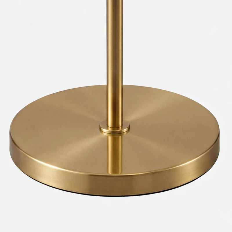 HOMCOM Vloerlamp met verstelbare lichtopties, voetschakelaar, afstandsbediening, metaal, goud
