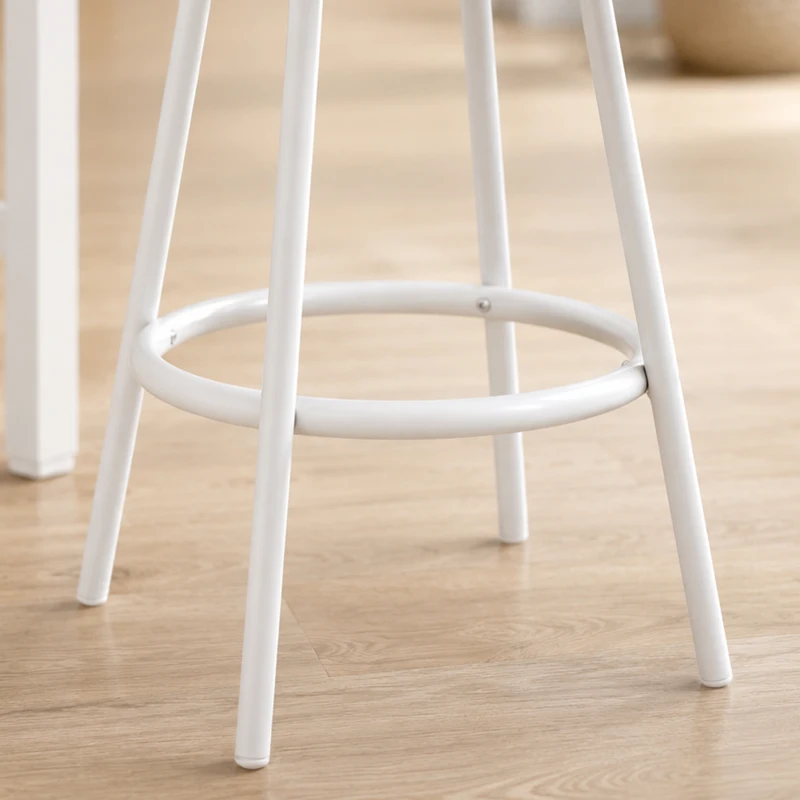 HOMCOM 5-delige bartafelset voor 4 personen, industriële hoge tafel met krukken voor keuken en eetkamer, eiken