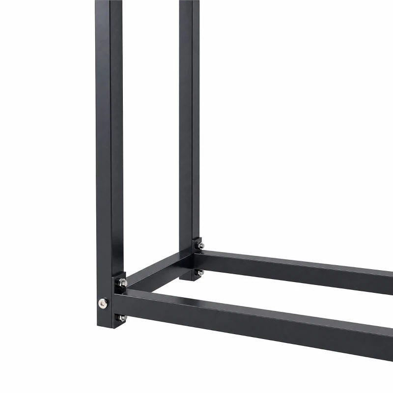 Outsunny Brandhoutrek 106 x 25 x 113 cm met 600D Oxford-hoes, stalen frame, tot 250 kg, zwart