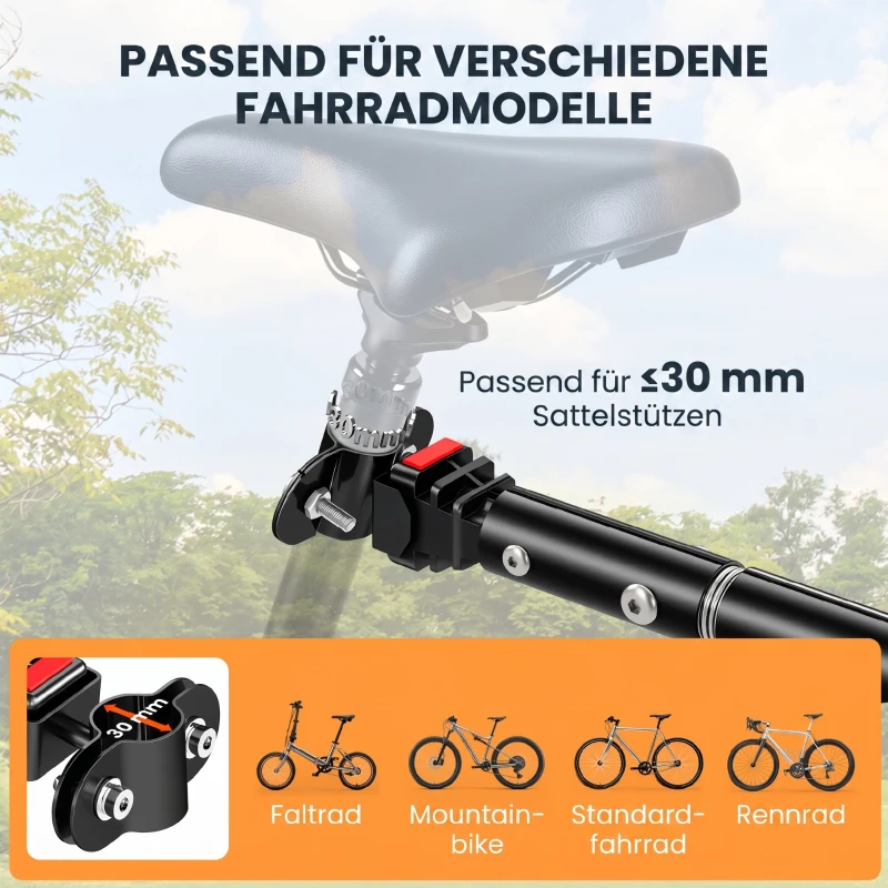 HOMCOM Aanhangwagen koppeling transportaanhanger fietskar bolderwagen zwart(m-4)