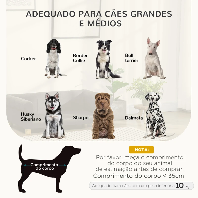 PawHut Cama Elevada para Cães Grandes e Médios 100x62x32 cm  Revestimento em Chenille com Almofada Lavável  Cinza Escuro