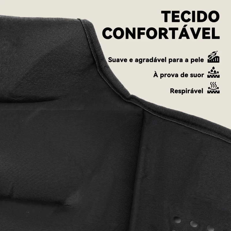 SPORTNOW Colete de Peso 5 kg Colete de Treino com 2 Tiras Ajustáveis e Bandas Reflectoras para Treino de Força Corrida 43x33 cm Preto