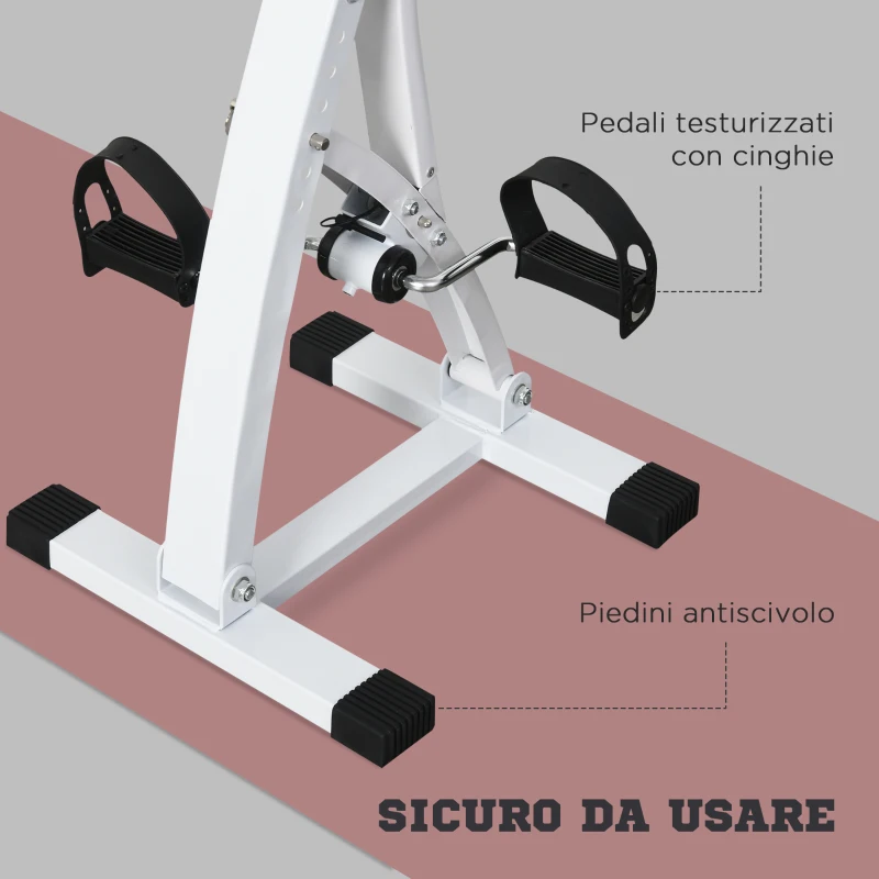 HOMCOM Pedaliera Braccia e Gambe da Divano o Poltrona con Schermo LED, Altezza e Intensità Regolabile, Bianco, 40x42.5x100cm