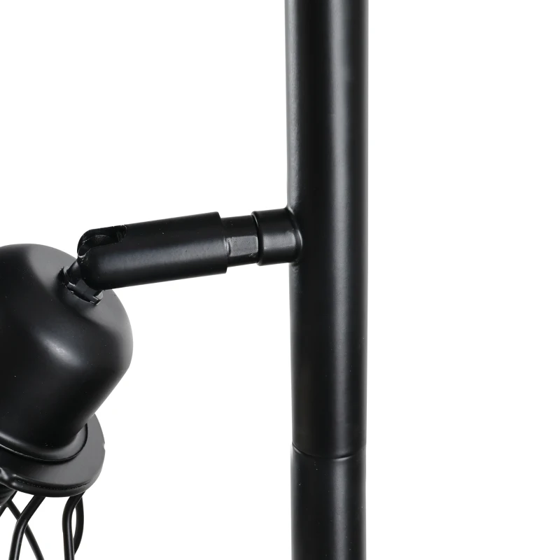 HOMCOM Lampadaire design industriel 3 ampoules max. 40 W abat-jour cage métal noir