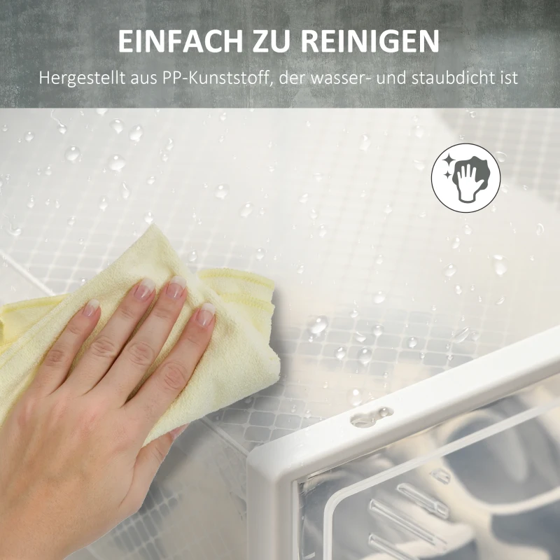 HOMCOM DIY-schoenenkast met 8 vakken, kunststof, transparant