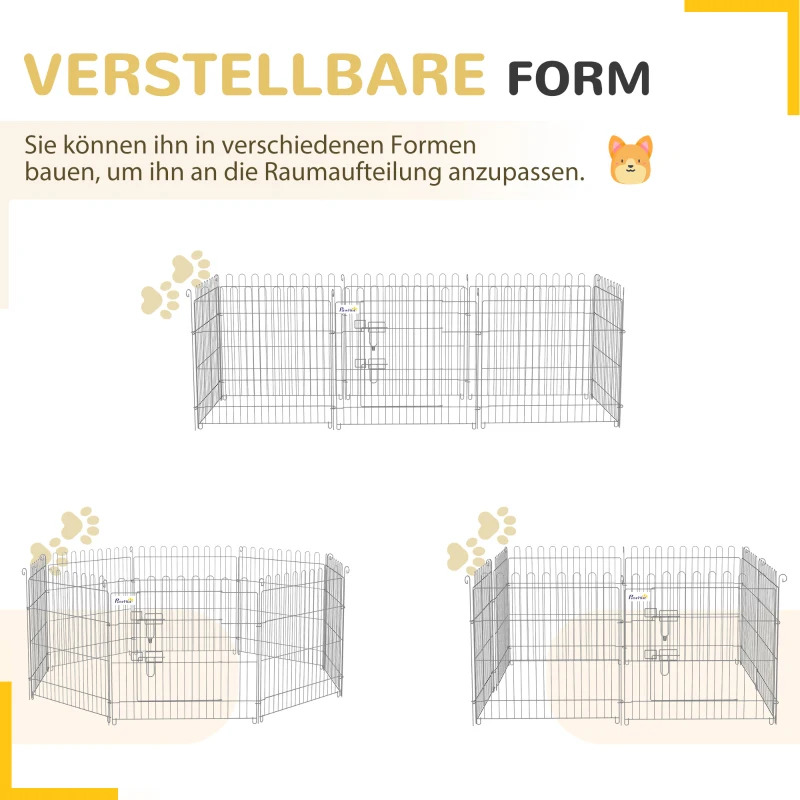 PawHut Ren puppy-uitloop puppyhek box voor dieren puppyhek 4 maten