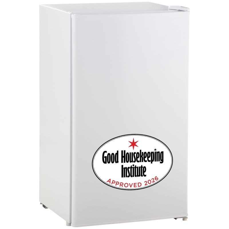 HOMCOM 91L Small Fridge with Chiller Box Under Counter Fridge with Reversible Door, Good Housekeeping Institute Approved, White