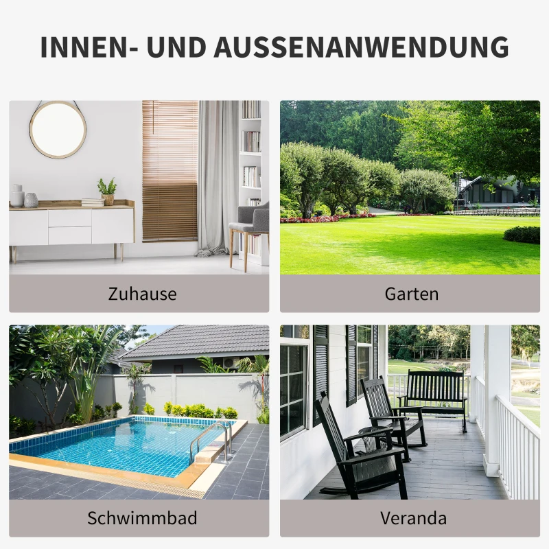 Outsunny Poly-rotan bank met kussens 3-zits loungebank tuin metaal polyester grijs