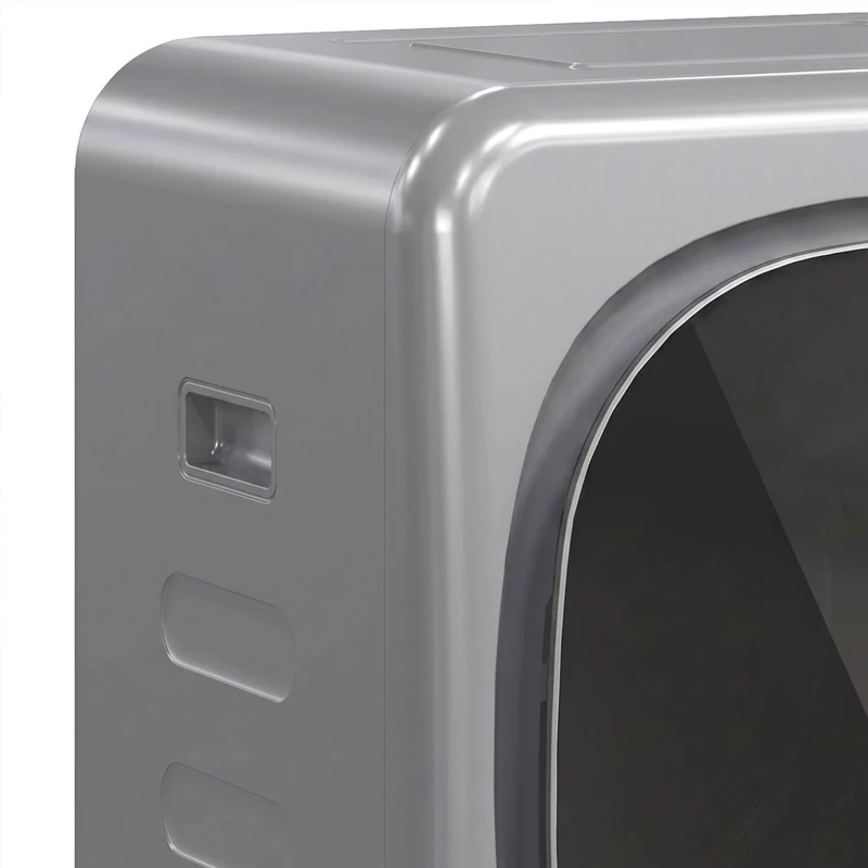 HOMCOM 2.5kg Vented Tumble Dryer with Smart Mode, 800W Compact Tumble Dryer with Stainless Steel Tub, Silver Tone