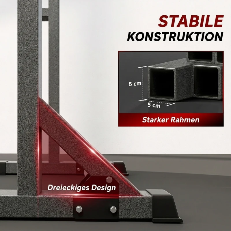SPORTNOW Hantelständer, höhen- und breitenverstellbar, Hantelablage aus Stahl mit Sicherheitsverschlüssen, bis 150 kg belastbar