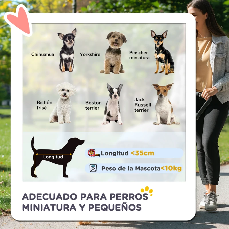 PawHut Carrito para Perros Pequeños con Cesta de Almacenaje Ventanas de Malla y 2 Ruedas Universales 75x45x97 cm Azul Oscuro