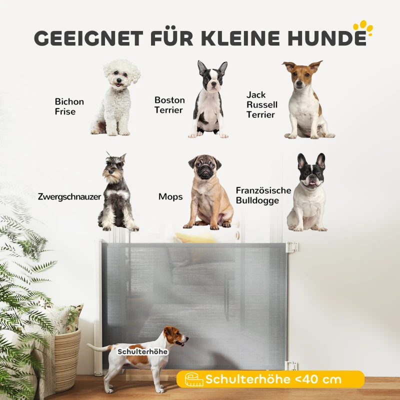 PawHut Treppenschutzgitter Metall kunststoff Grau