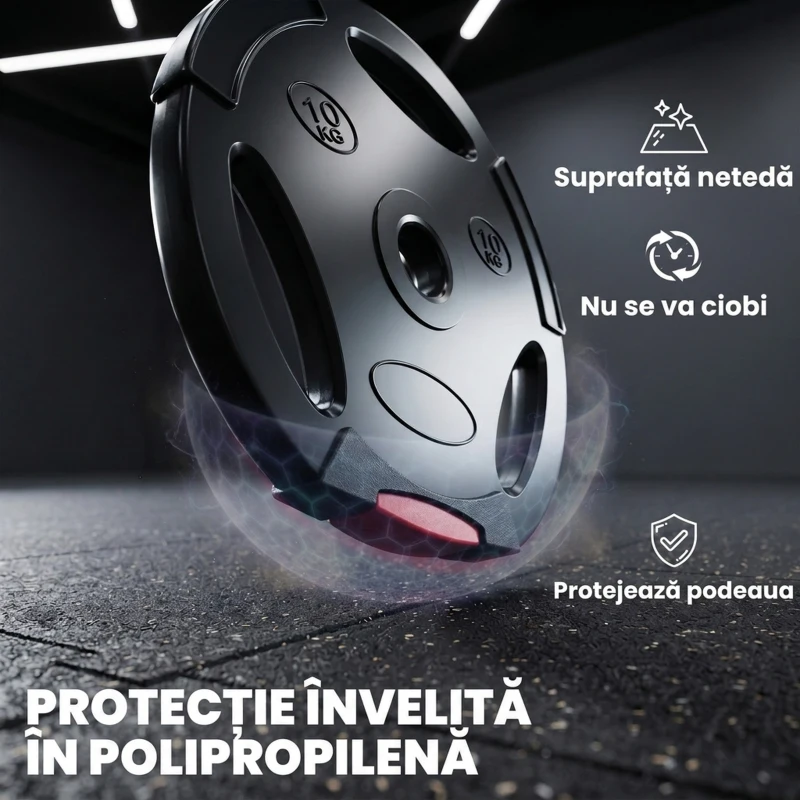 SPORTNOW Set de Greutăți cu 2 Discuri de 10 kg și 2 Discuri de 5 kg din Polipropilenă și Nisip, Ø34x6 cm și Ø27x4,5 cm, Negru