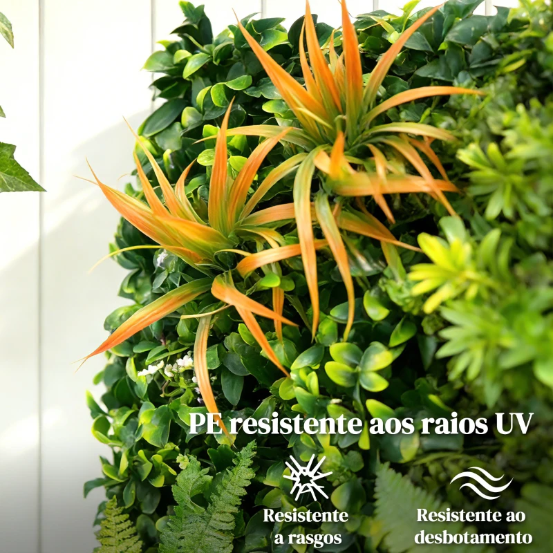 Outsunny Sebe Artificial para Ocultação de Jardim em Rolo 1x1 m Vedação de Privacidade de Hera Artificial para Varanda Exterior