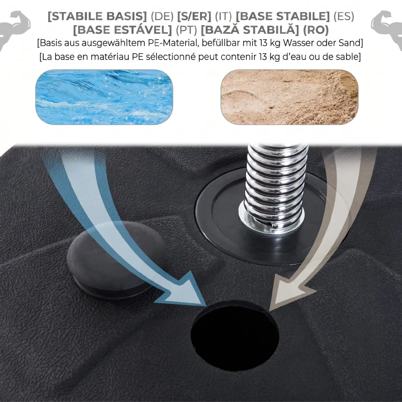 HOMCOM Punching Ball de podea cu mănuși, înălțime reglabilă 126-144 cm și bază umplută, negru